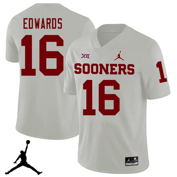 Oklahoma Sooners #16 Miguel Edwards 2018 College Football Jerseys Sale-White